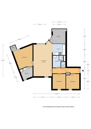 Floorplan - Leusdenhof 46, 1108 CT Amsterdam-Zuidoost